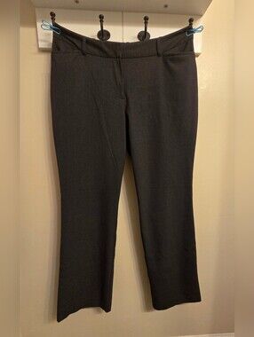 Liz Claiborne Audra Gray Dress Pants 14 Stretch Classic Work Wear Bootcut Slacks